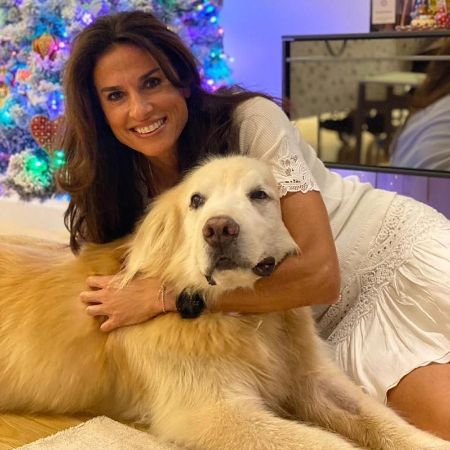 Gabriela Sabatini posted a picture with her doggy on the 2021 New Year.